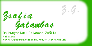zsofia galambos business card